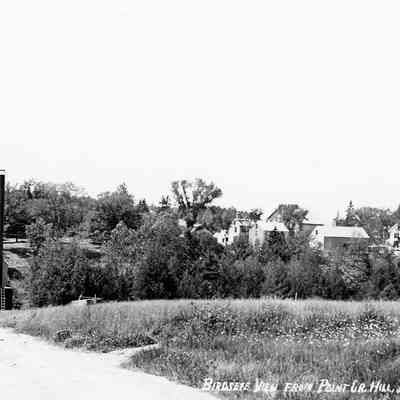 The mills and houses below the Upper Bridge on the Dennys River, from Edmunds, Maine: Image from a postcard.