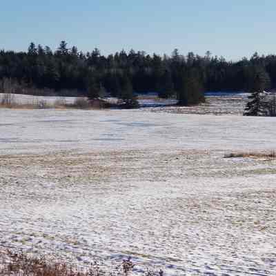 The Marsh as seen beyond the fields on Hobart Stream in Edmunds, Maine.