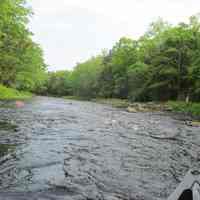          Entering Stoddard Rips on the Dennys River
   