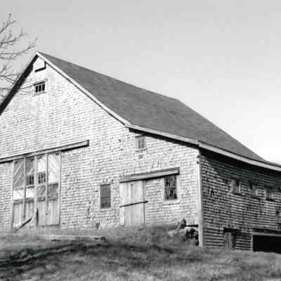 T.W. Allan's Barn: This barn stands on the hill behind the T.W. Allan House in Dennysville, Maine.