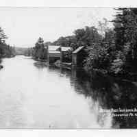 Dennys River from the Lower Bridge with Gardner Stores