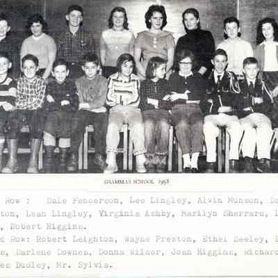 Dennysville Grammar School Students, Dennysville, Maine 1958