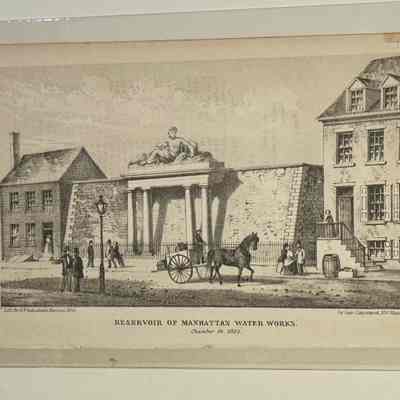 Engraving of Reservoir of Manhattan Water Company