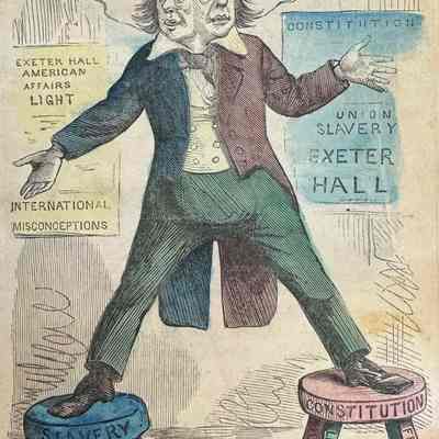 Slavery Vs. Anti-Slavery Engraving Cartoon