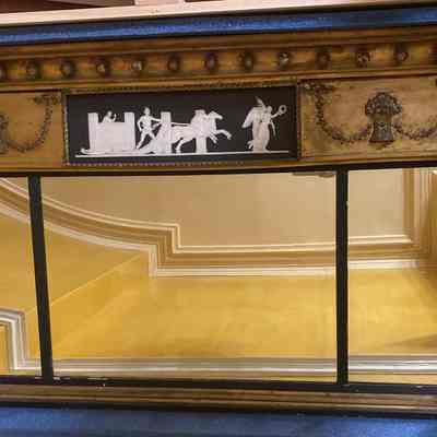 Molded Cornice and Wedgewood Mirror