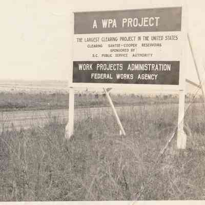 WPA Santee Cooper Project sign