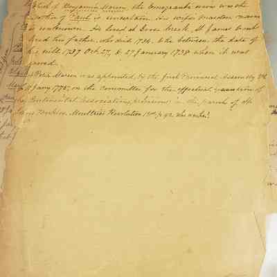Handwritten Marion genealogy notes