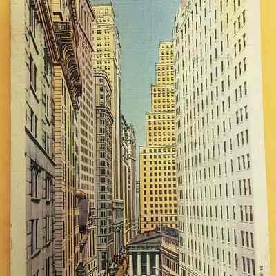 Postcard - Financial Center, New York City