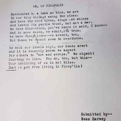 Poem - We of Pinopolis