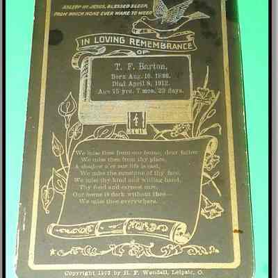 Memorial card (T.F. Barton)