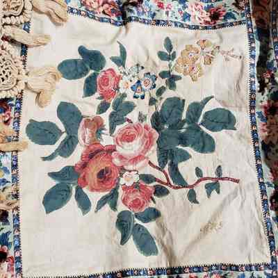 embroidered initials, possibly MHG