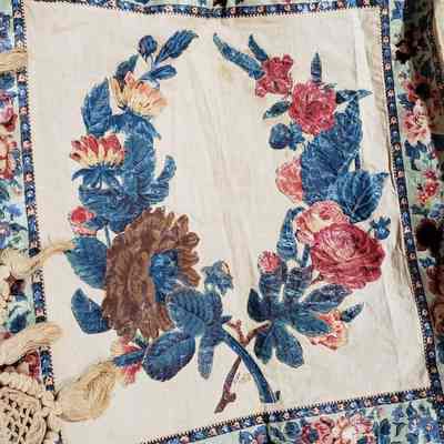 embroidered initials, possibly JAF