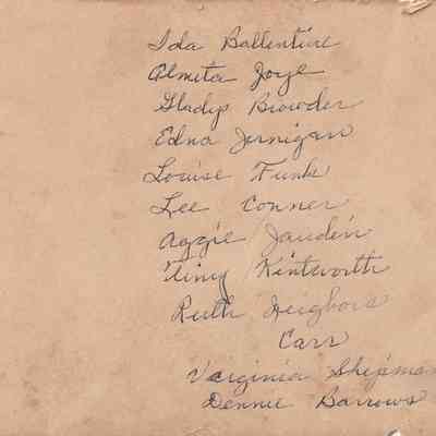 names on back of 3rd and 4th grade photo