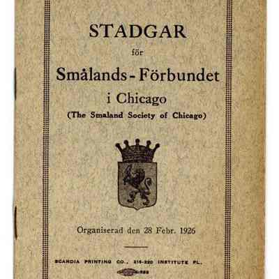 Stadgar för Smålands-Förbundet i Chicago