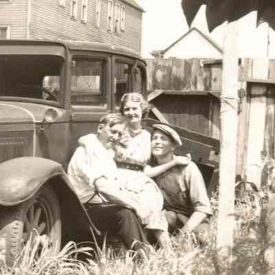 2024.17.1_039_Front: Likely Adolph Nilssen, his step-daughter Lillian, and possibly his step-son Freddie.